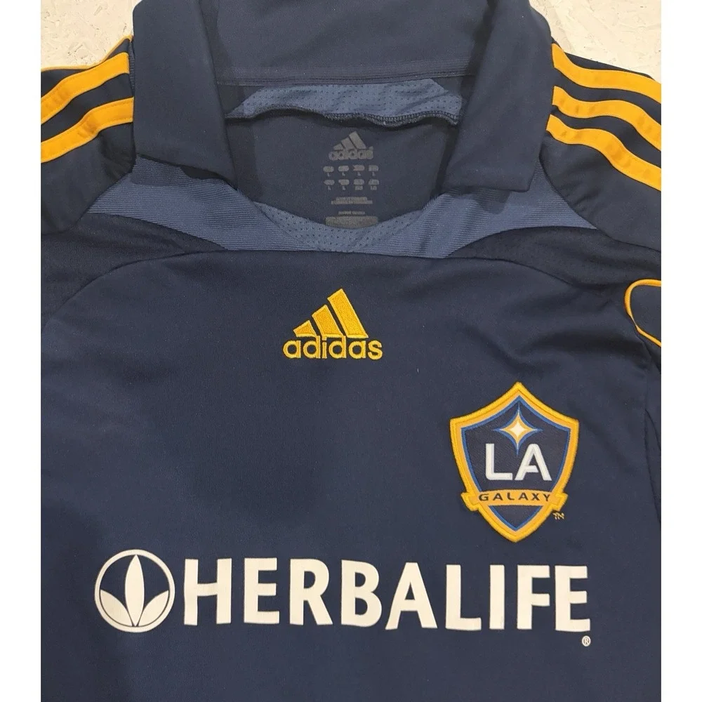 Adidas 2007 LA Galaxy David Beckham Soccer Away Jersey #23 Men's Large L